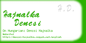 hajnalka dencsi business card